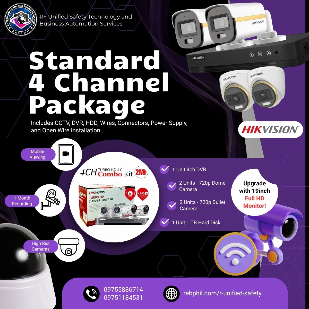 R+ CCTV Security Packages